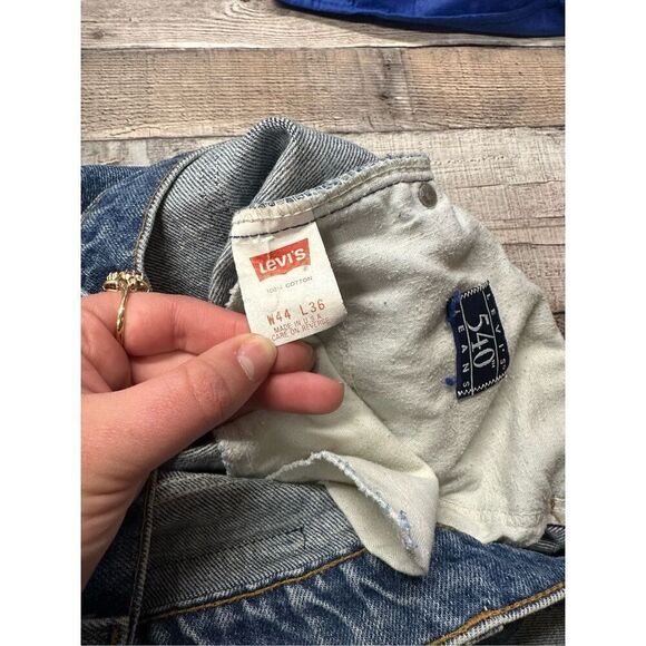 Vintage 80s/90s Levi’s 540 Leather Tab Made in USA Men’s W44 x L36 Cotton Jeans - Picture 7 of 10